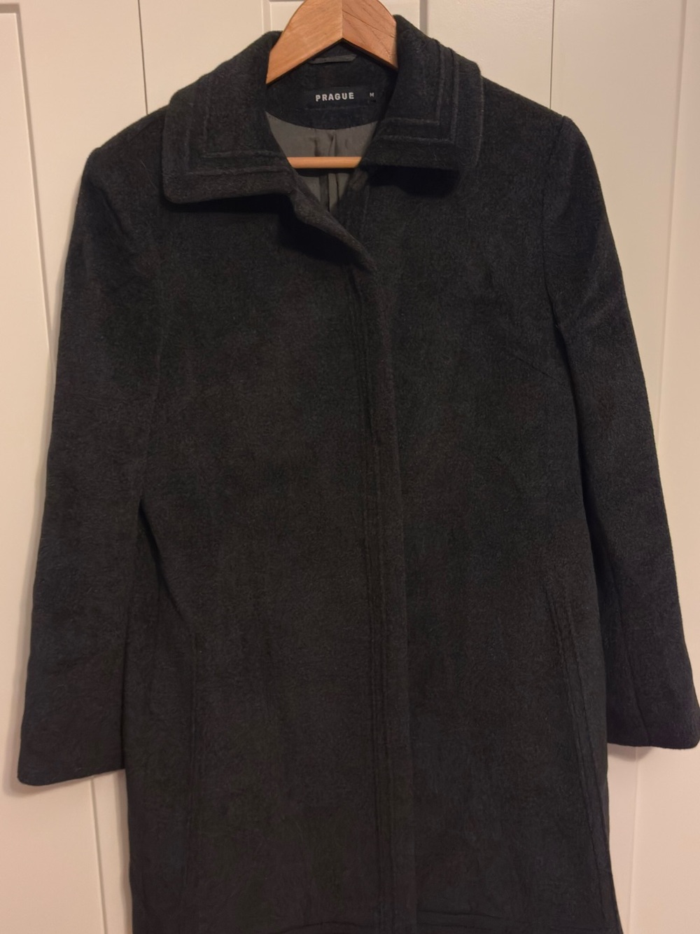 Prague Women's Black Wool-Blend Pea Coat